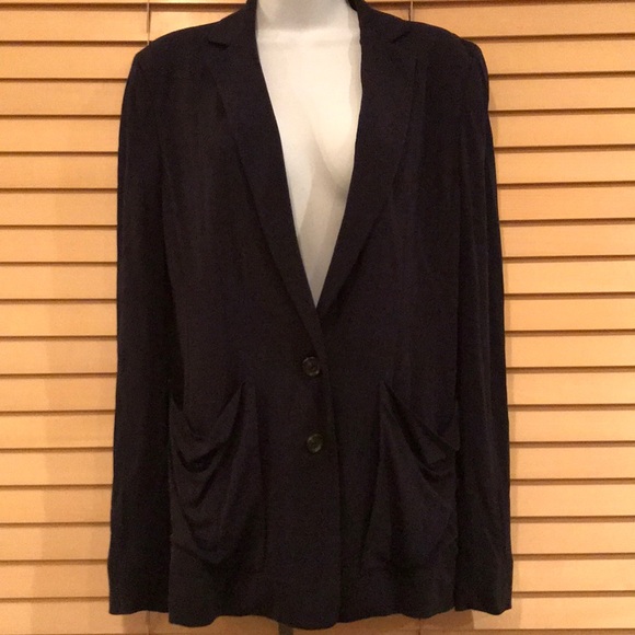Club Monaco Navy Slouchy Blazer/ Cardigan - Picture 2 of 6